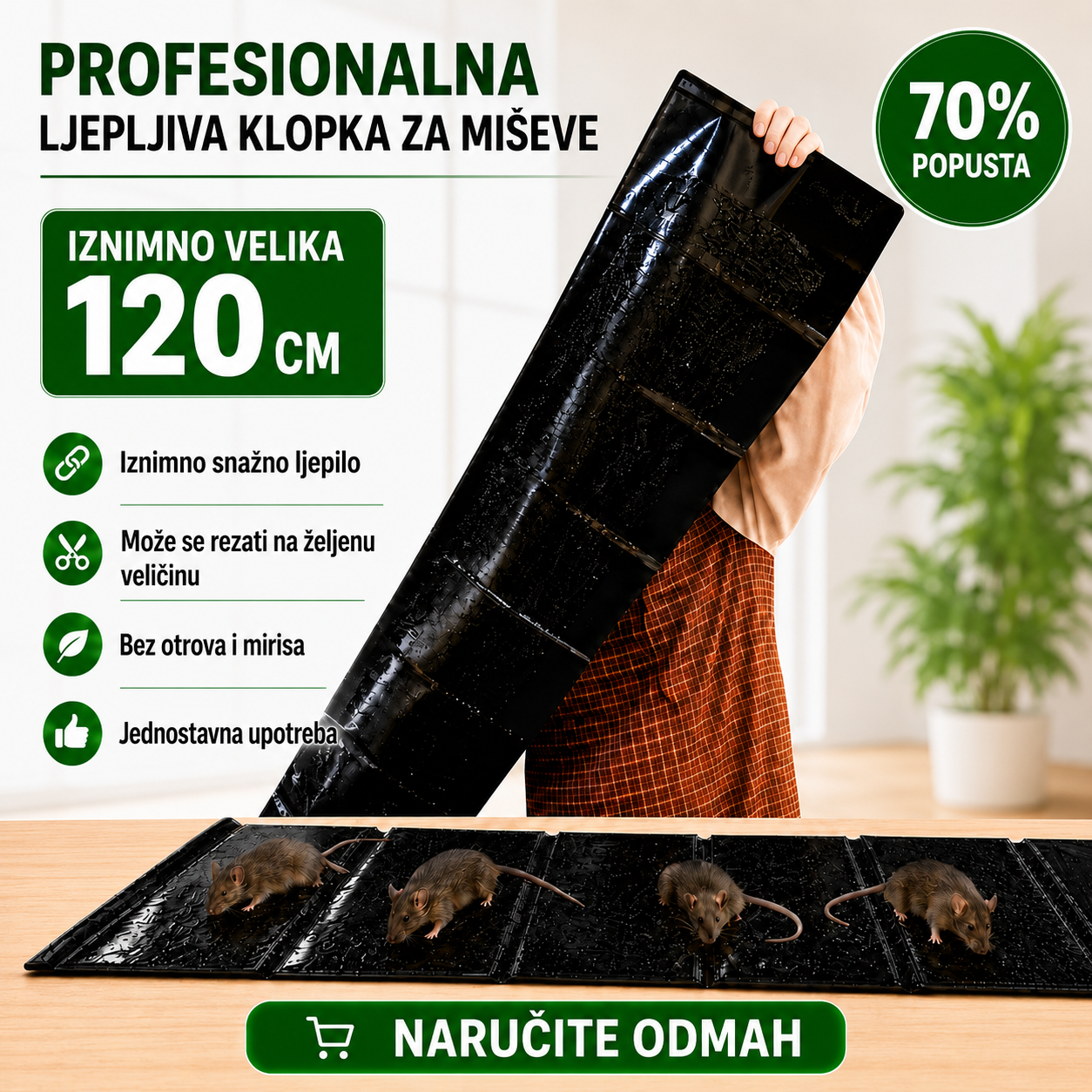 Profesionalne ljepljive klopke – iznimno velike za brže hvatanje.
