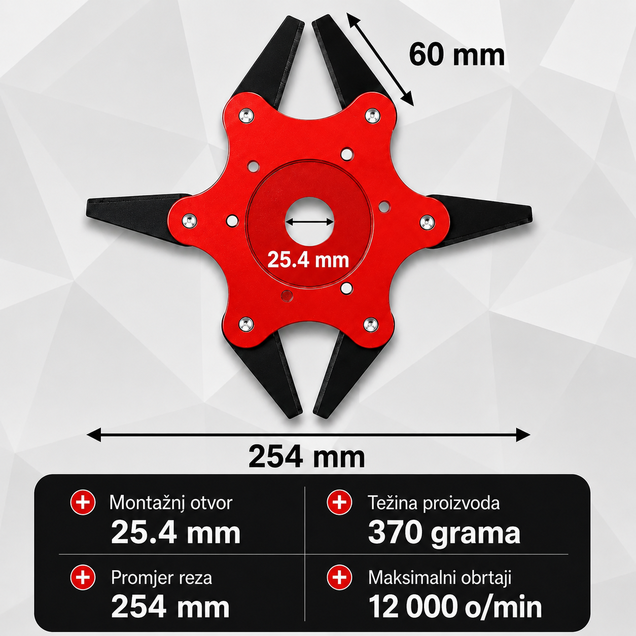 6Blade – Glava za košnju sa 6 oštrica od manganskog čelika