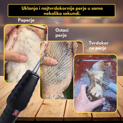Prijenosni uređaj za čupanje perja peradi – uklanja sve perje u samo nekoliko minuta