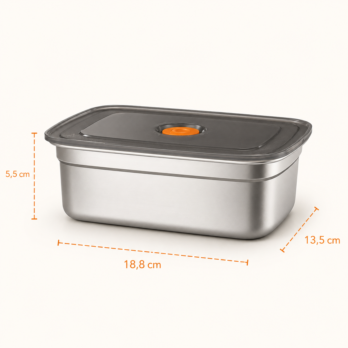 Antibakterijska vakuumska inox posuda za hranu – 1000 ml