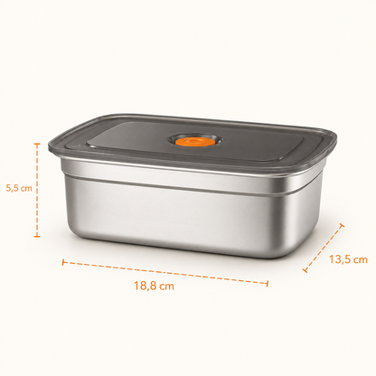 Antibakterijska vakuumska inox posuda za hranu – 1000 ml