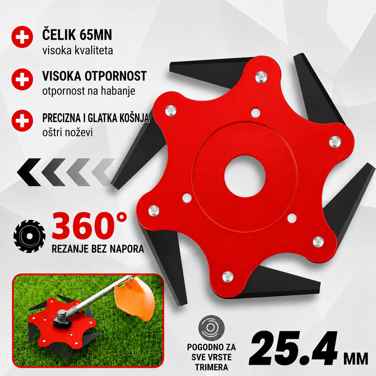 6Blade – Glava za košnju sa 6 oštrica od manganskog čelika