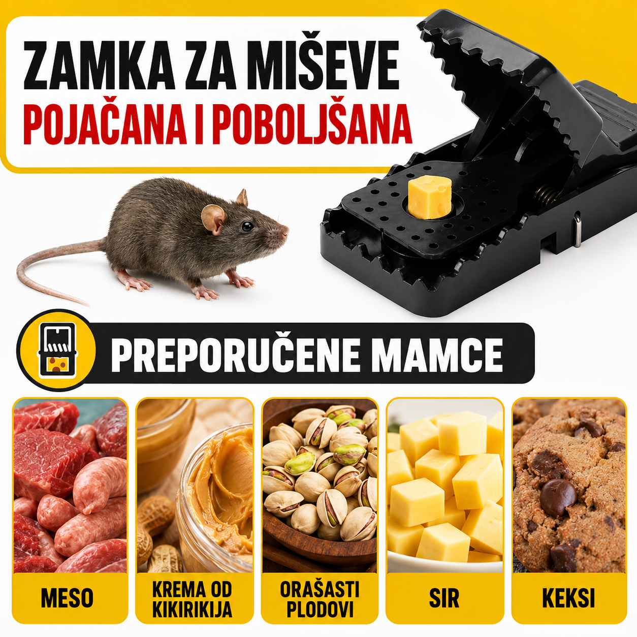 Bestseller™ – Pritisna Zamka Za Štakore – Čvrsta I Iznimno Otporna Zamka