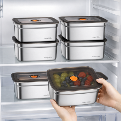Antibakterijska vakuumska inox posuda za hranu – 1000 ml