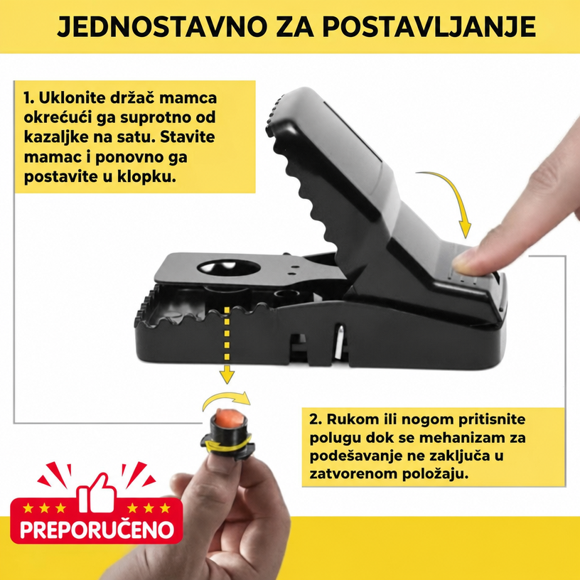 Najprodavanije™ - Mišolovka na oprugu | Čvrsta, višekratna i iznimno izdržljiva