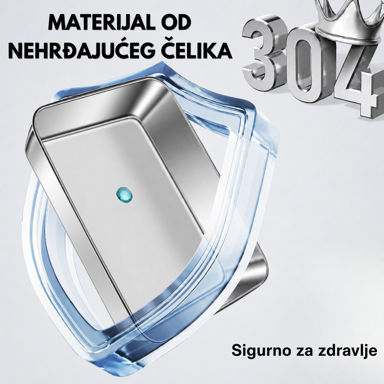 Posuda od nehrđajućeg čelika 304 – hladnjak bez neugodnih mirisa, svježa hrana cijeli tjedan.