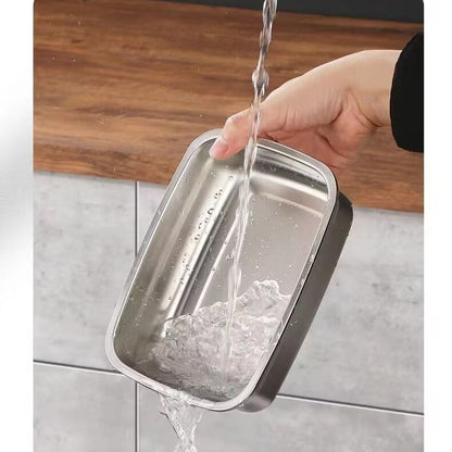 Antibakterijska vakuumska posuda za hranu od nehrđajućeg čelika, velika veličina 1500 ml (19 × 14 × 8 cm)