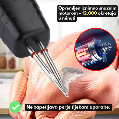 Prijenosni uređaj za čupanje perja peradi – uklanja sve perje u samo nekoliko minuta