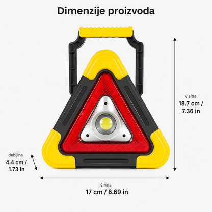 Trokutasto Sigurnosno Svjetlo za Automobil s LED Rasvjetom