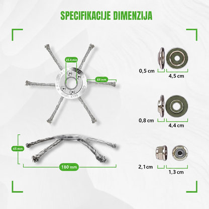 70% POPUSTA | Glava kosilice ima 6 krakova ispletenih od izdržljive čelične žice