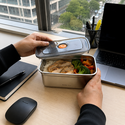 Antibakterijska vakuumska inox posuda za hranu – 1000 ml