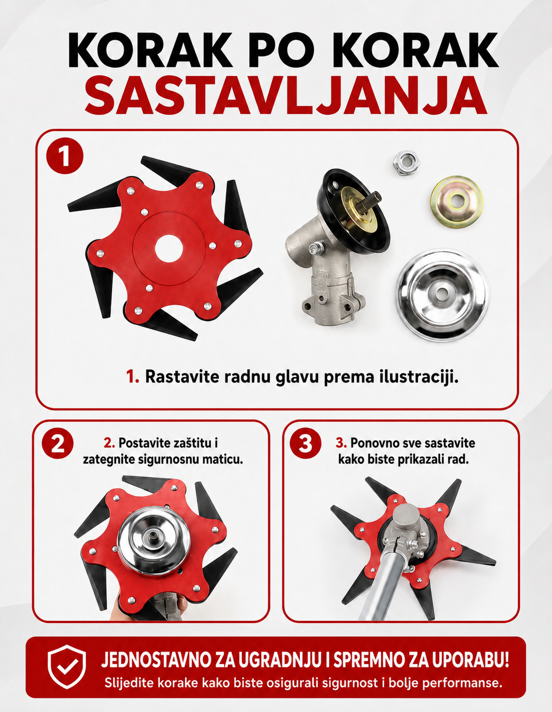70% POPUSTA | Nož za Trimer Trave sa 6 Čeličnih Zubaca (Uključen Pribor)