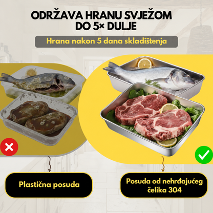Posuda za hranu od nehrđajućeg čelika 304 – Dugotrajna svježina i maksimalna sigurnost