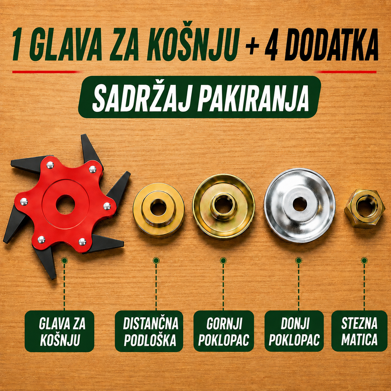 6Blade – Glava za košnju sa 6 oštrica od manganskog čelika