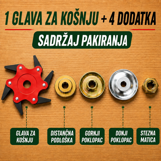 6Blade – Glava za košnju sa 6 oštrica od manganskog čelika