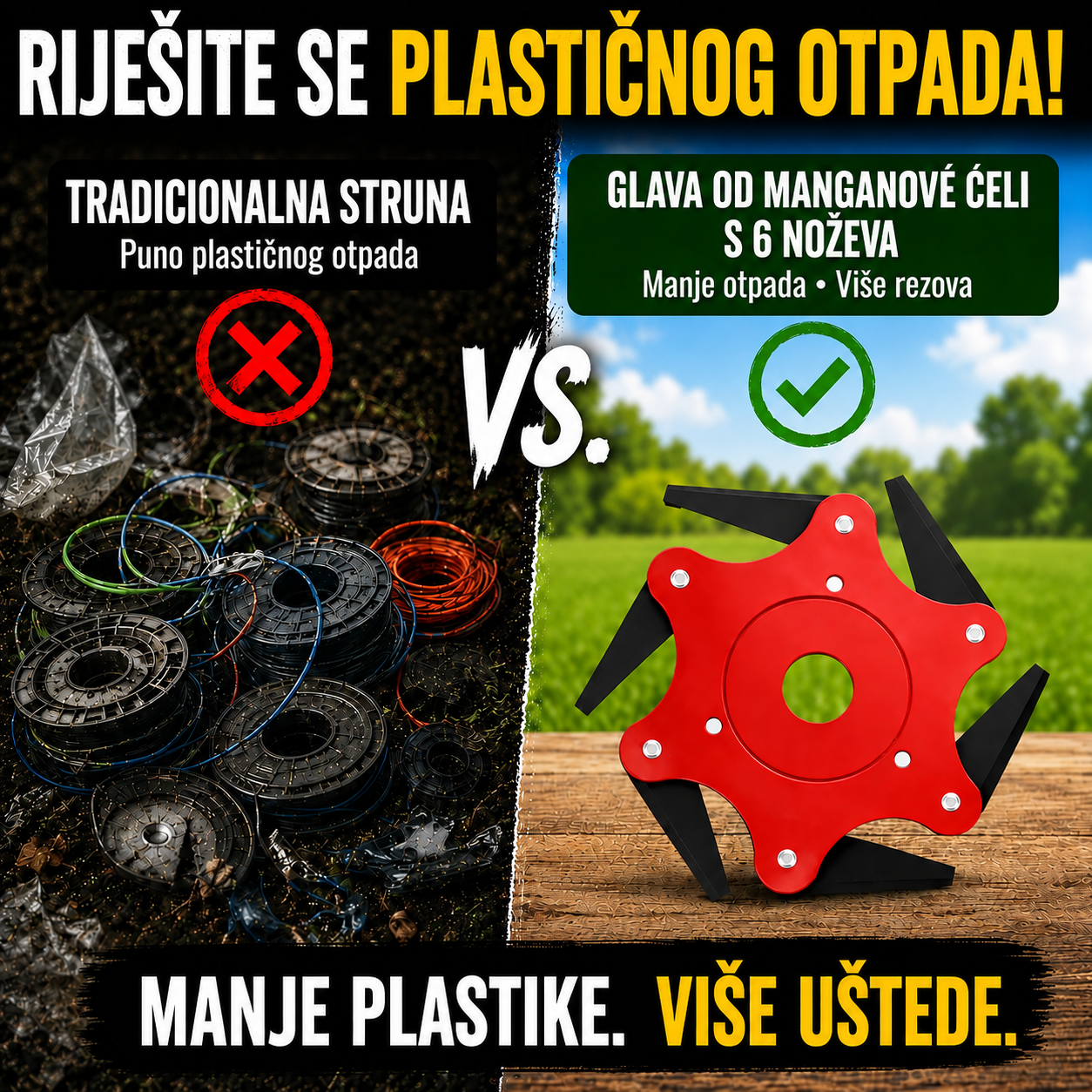 6Blade – Glava za košnju sa 6 oštrica od manganskog čelika