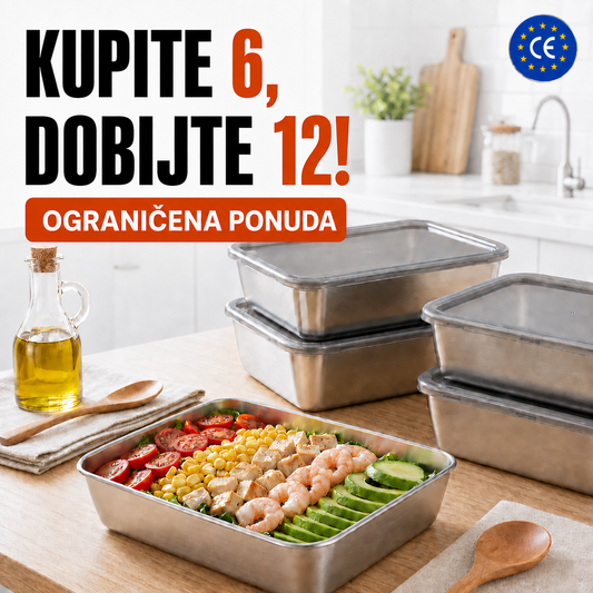 NEHRĐAJUĆA POSUDA ZA HRANU SUS304 – 2400 ML – 25 × 20 × 6 CM
