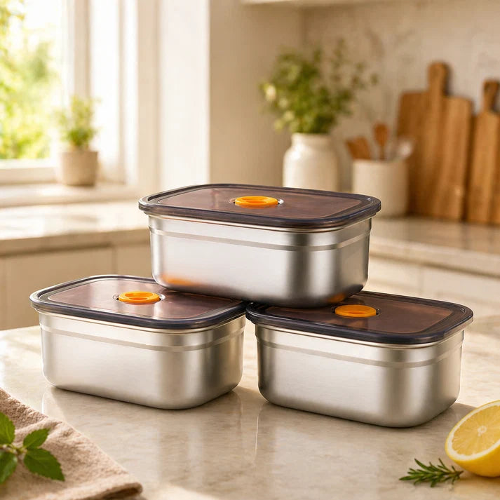 🎁 Dobijete 12, platite samo 6 | Vakuumska posuda za čuvanje hrane od nehrđajućeg čelika 316L (velika – 1000 ml)